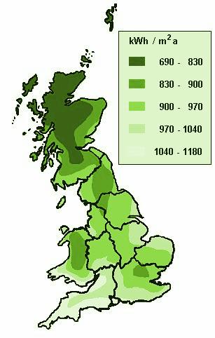 UK insolation levels